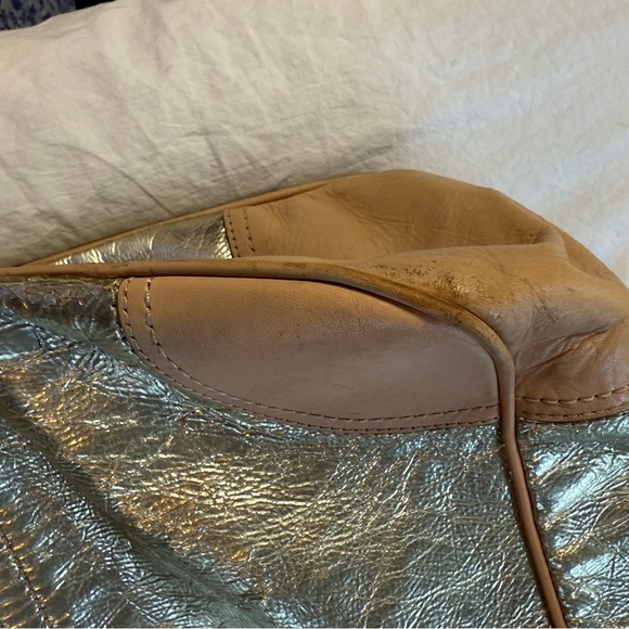 Coach Metallic Gold and Tan Tote Bag - Picture 7 of 10